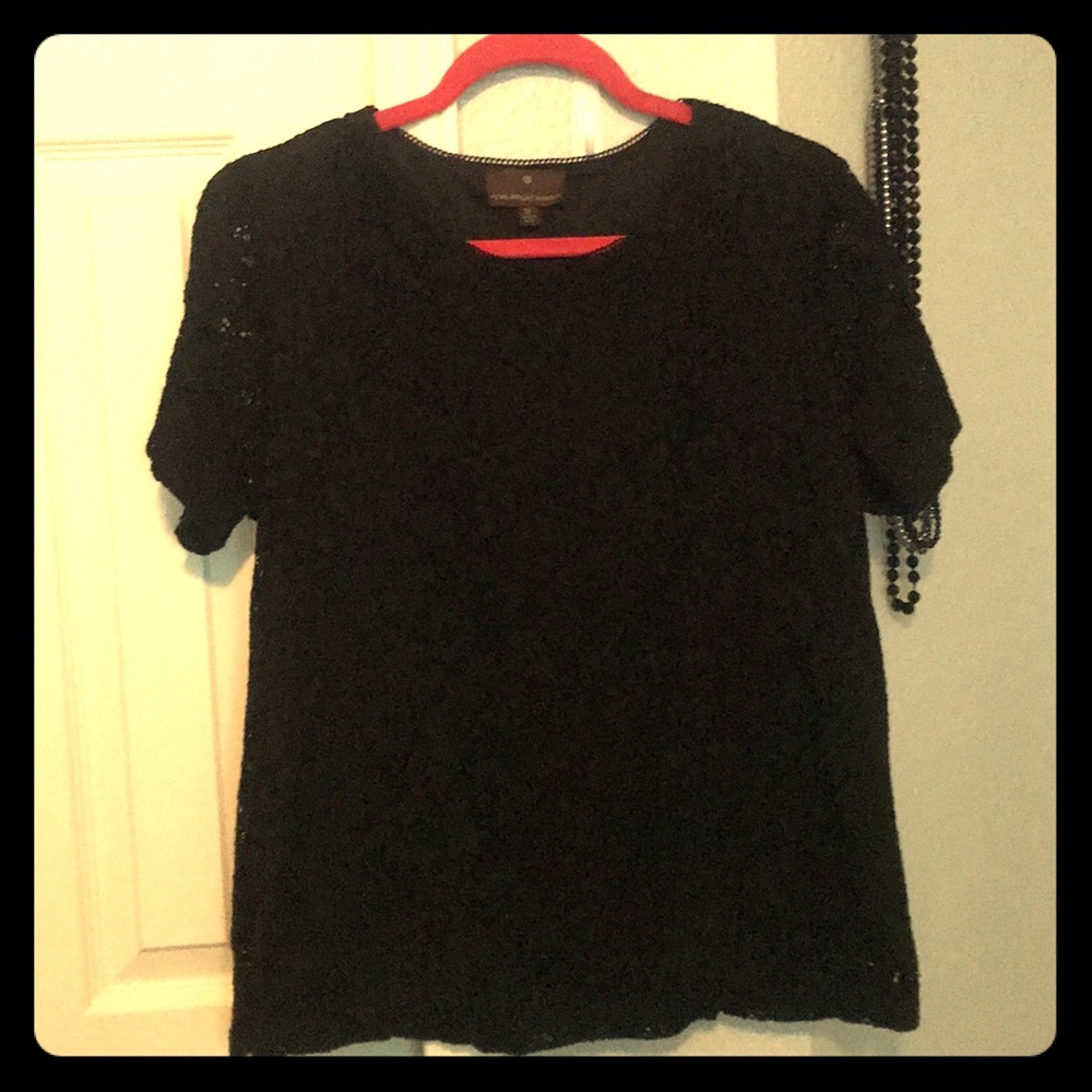 Black lace top